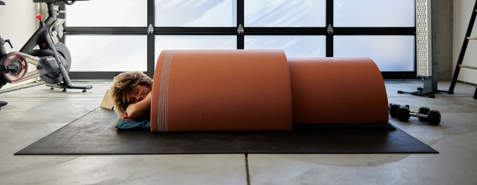 Woman Using Compact Infrared Sauna Dome from Clearlight