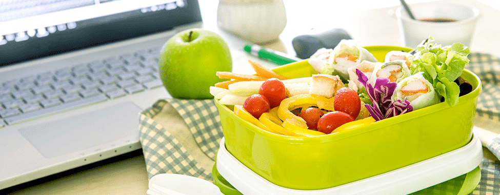 Healthy Snack at Desk for Workplace Wellness