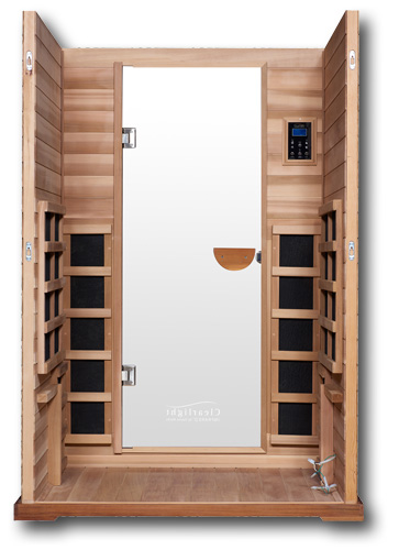 Open back view of Clearlight Premier IS-2 Infrared Sauna