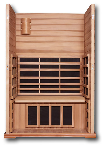Front view of Clearlight Premier IS-2 Infrared Sauna