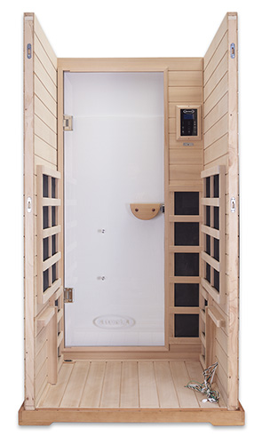 Open back view of Clearlight Premier IS-1 Infrared Sauna