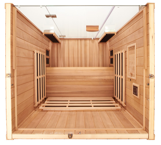 Overhead view of Clearlight Sanctuary 2 Full Spectrum Infrared Sauna