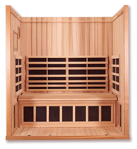 Open front view of Clearlight Sanctuary 3 Full Spectrum Infrared Sauna
