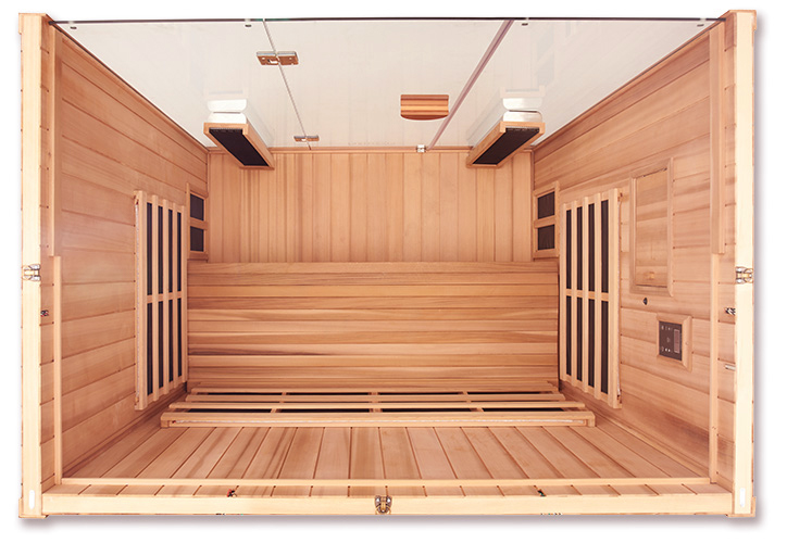 Overhead view of Clearlight Sanctuary 3 Full Spectrum Infrared Sauna