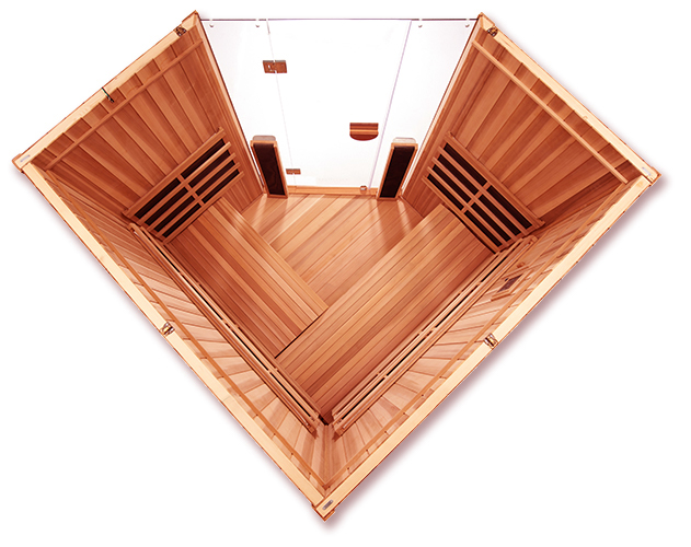 Overhead view of Clearlight Sanctuary C Infrared Sauna