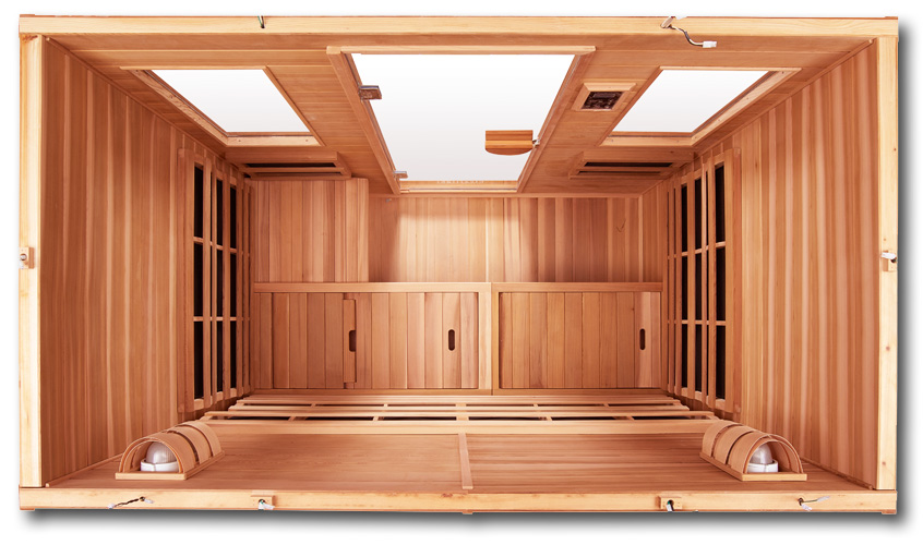 Overhead view of Clearlight Premier IS-5 Infrared Sauna