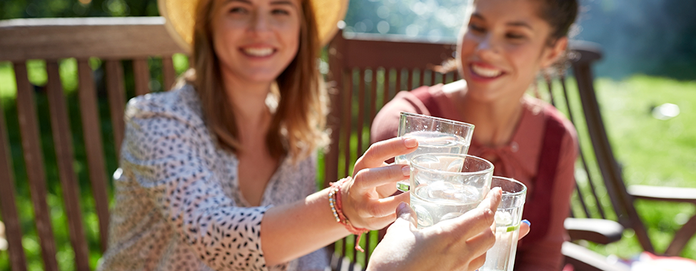 Friends Staying Hydrated for Summer Health