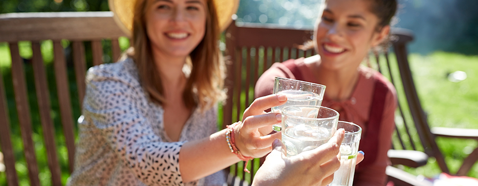 Friends Hanging Out with Alcohol-Free Drinks