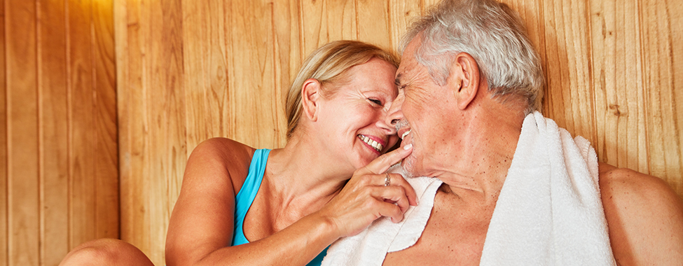 Couple in sauna