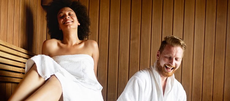 Couple in sauna