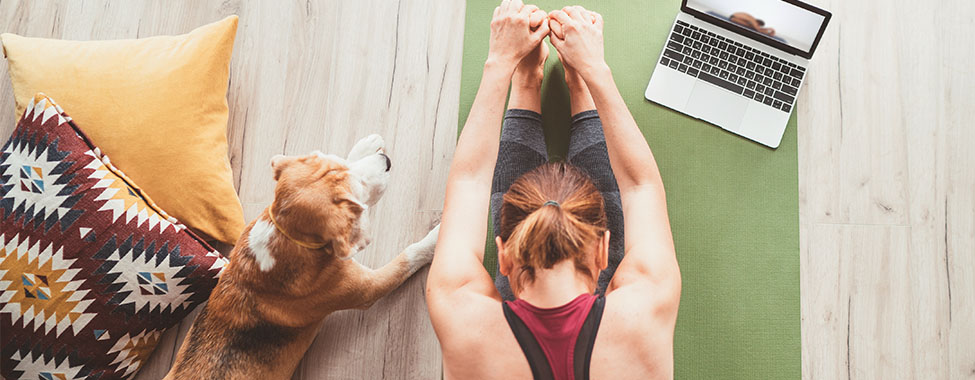 Woman stretching