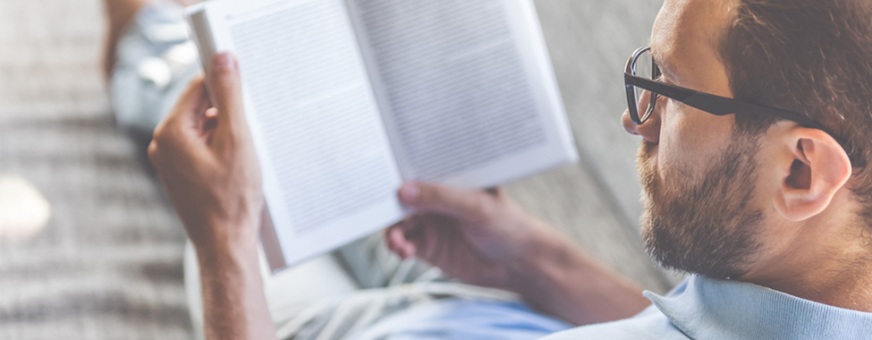 Man Reading Book for Mental Health