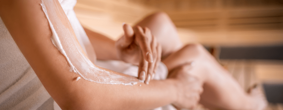 Woman Using Infrared Sauna for Skin Benefits