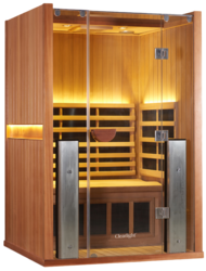Side view of Clearlight Sanctuary 2 Full Spectrum Infrared Sauna