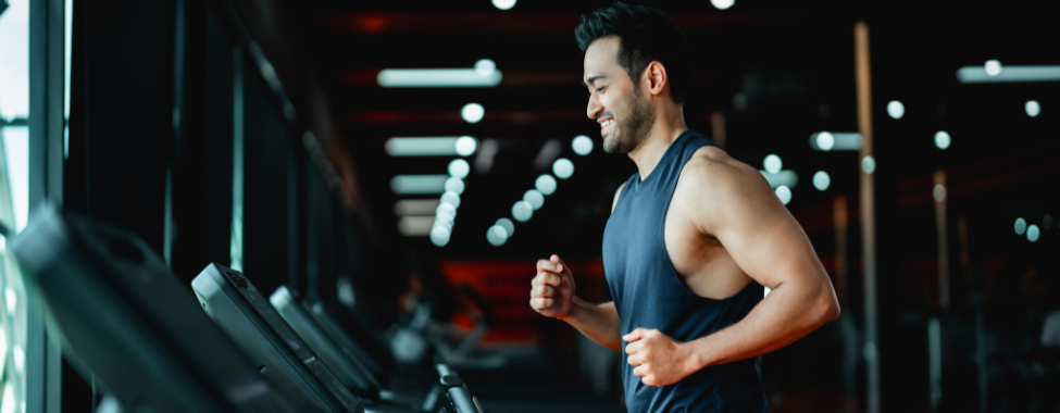 Man Exercising at Gym for Physical Health