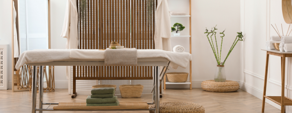 Calming Massage Studio with Massage Table