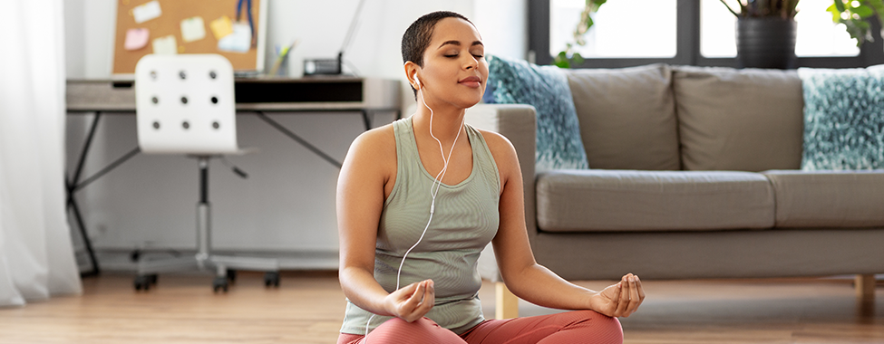 Woman meditating