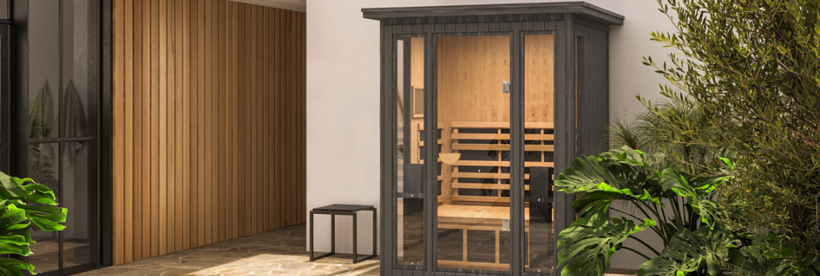 Outdoor Clearlight Infrared Sauna at Wellness Retreat