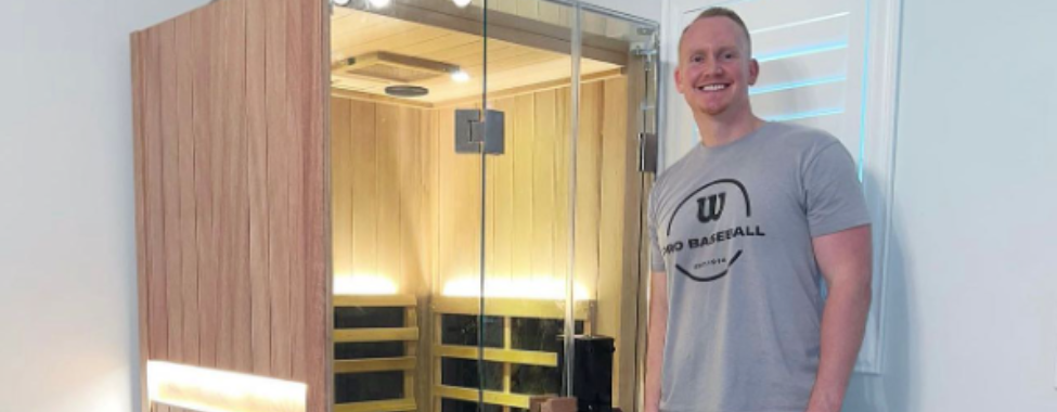 MLB Player Garrett Cooper with His Clearlight Infrared Sauna