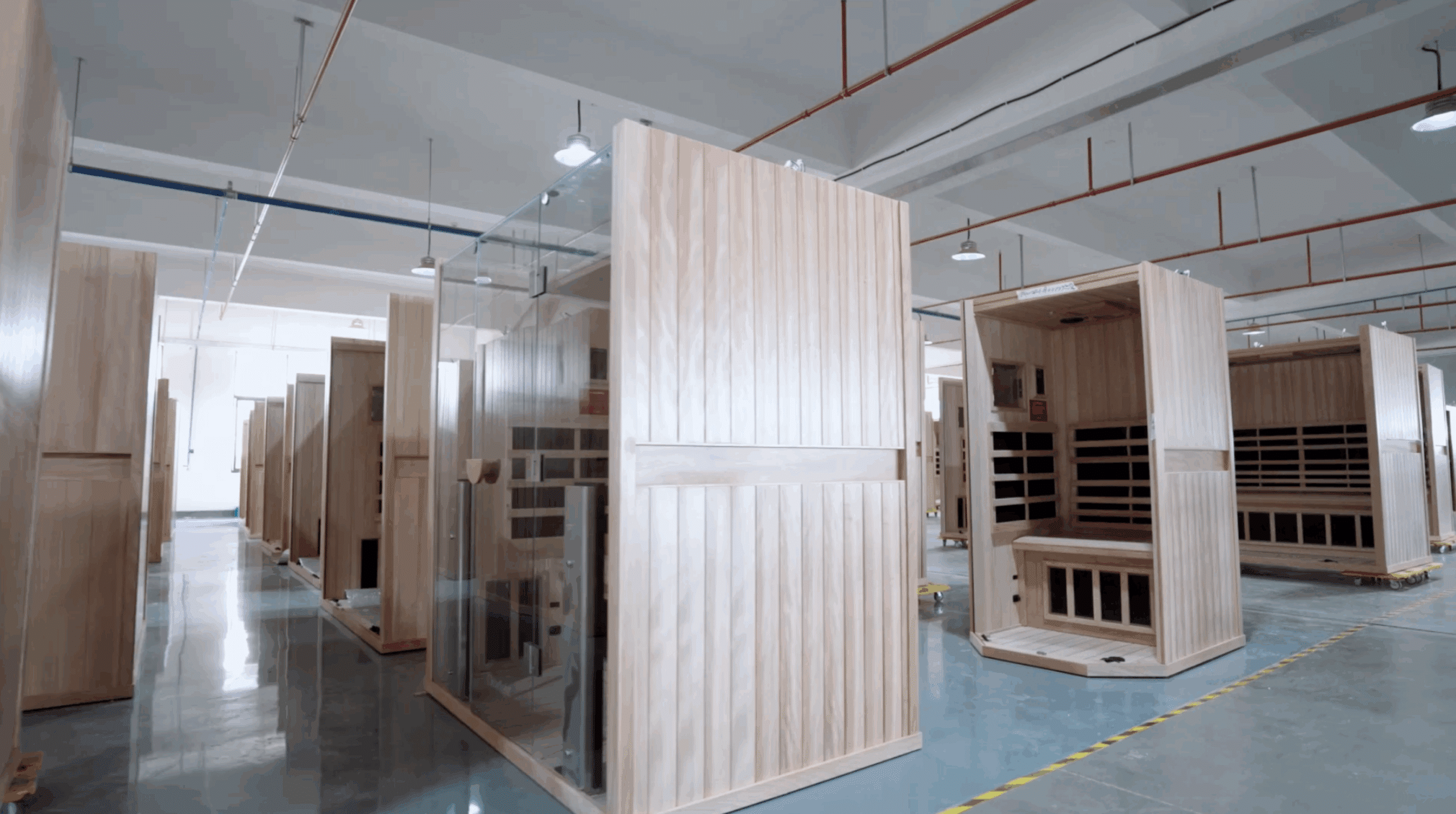 A building full of Clearlight Saunas