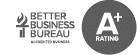 BBB Accredited Business badge with an A+ rating.